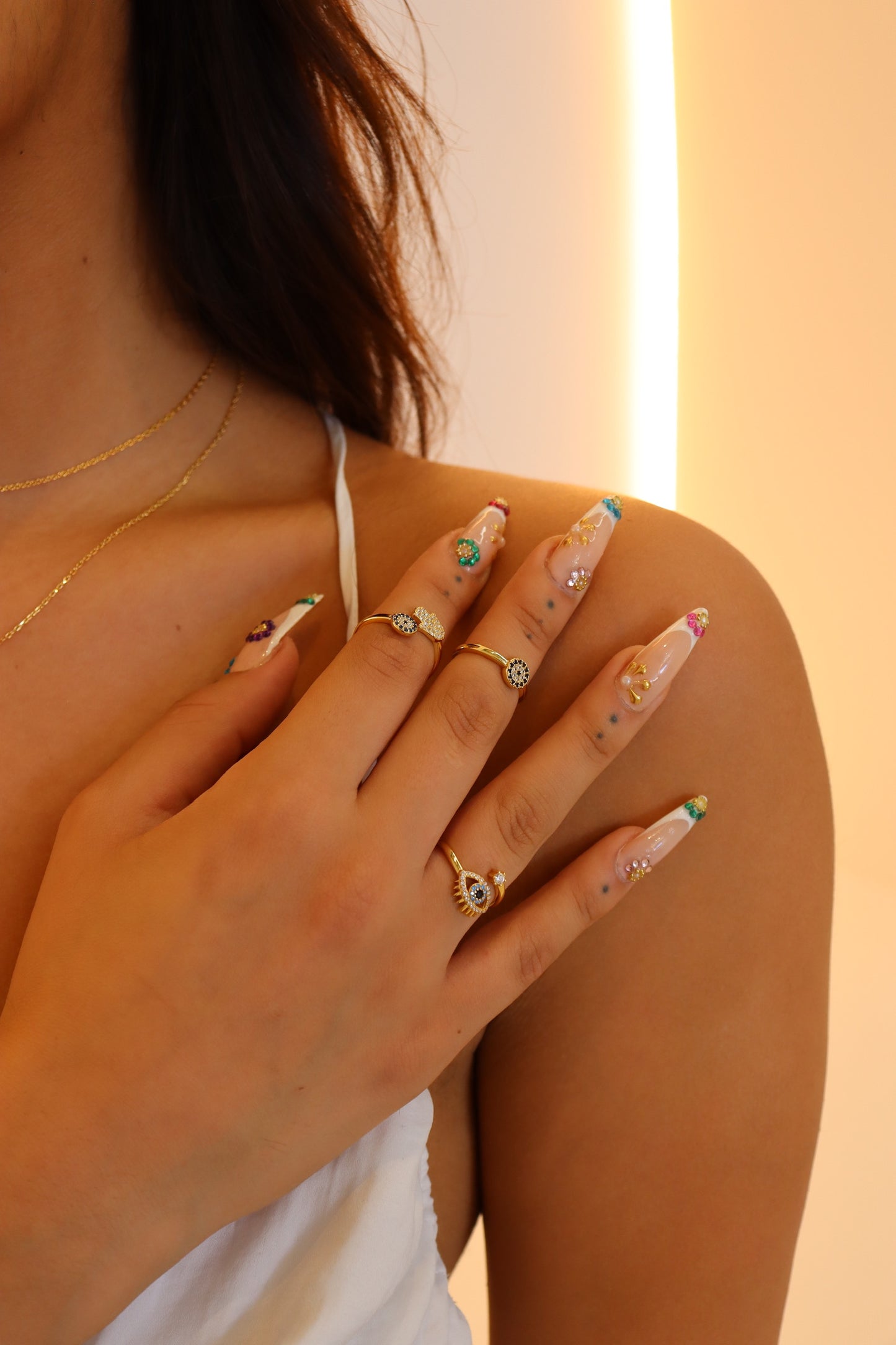 Cubic Zirconia - Evil Eye Ring