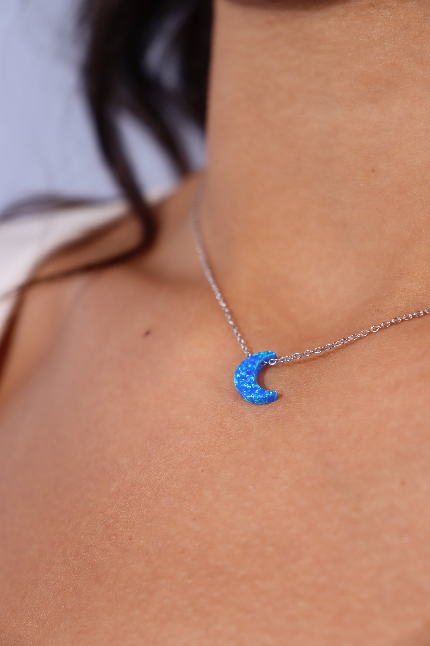 Opal Moon Necklaces