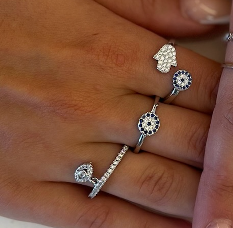 Cubic Zirconia - Evil Eye Ring