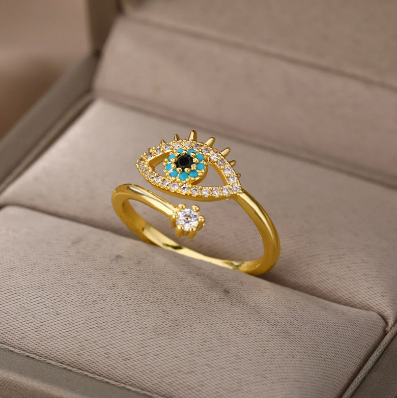 925 Sterling Silver - Turkish Evil Eye Ring