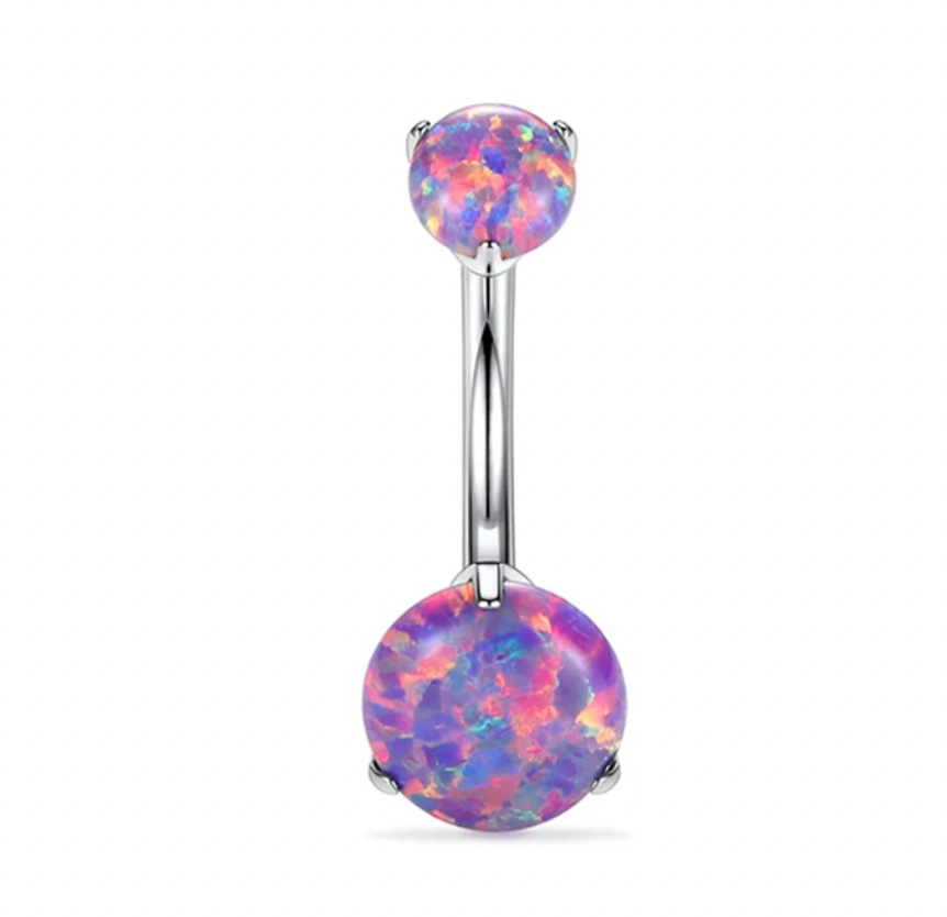 G23 Titanium Opal Belly Piercings