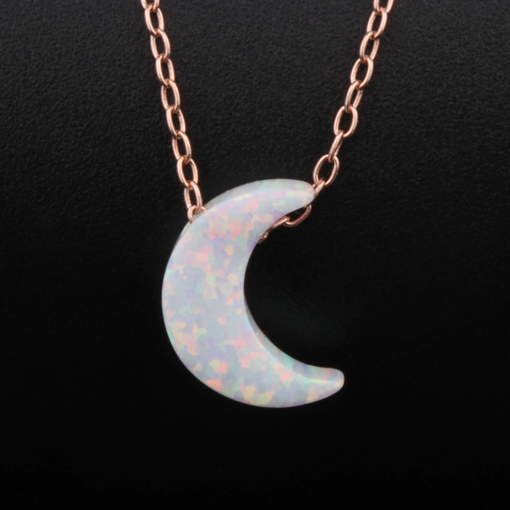 Opal Moon Necklaces