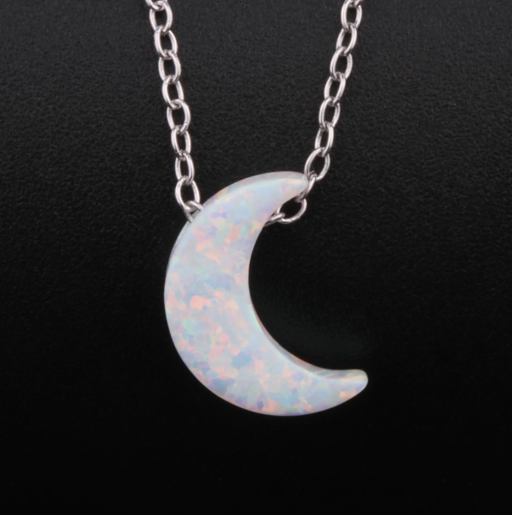 Opal Moon Necklaces