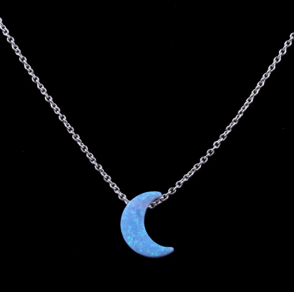 Opal Moon Necklaces