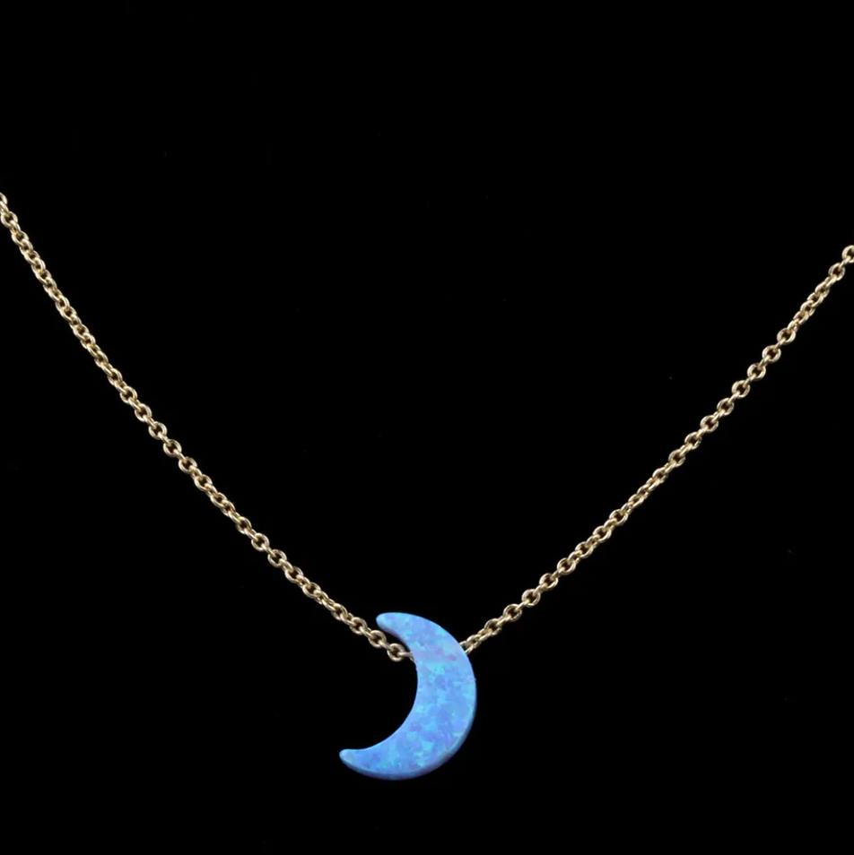 Opal Moon Necklaces