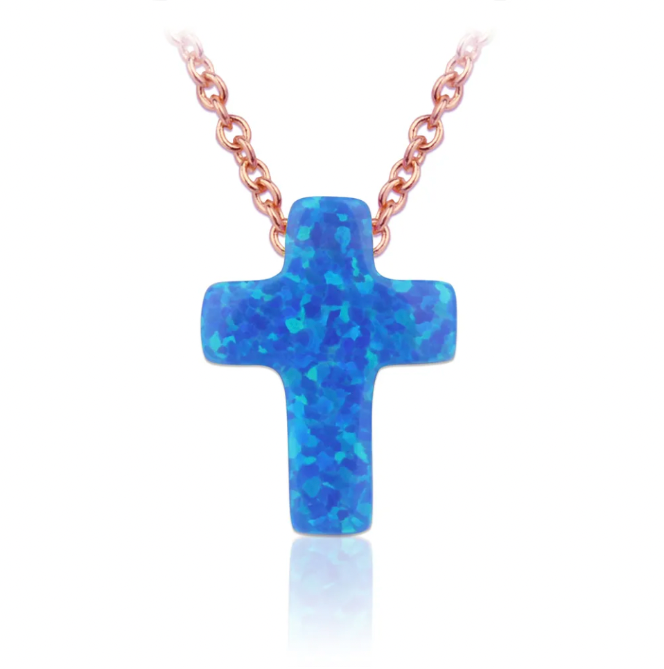 Opal Cross Necklaces