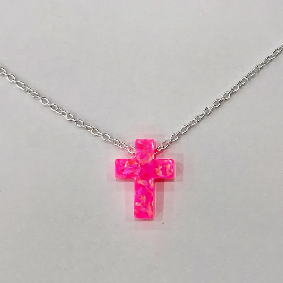 Opal Cross Necklaces