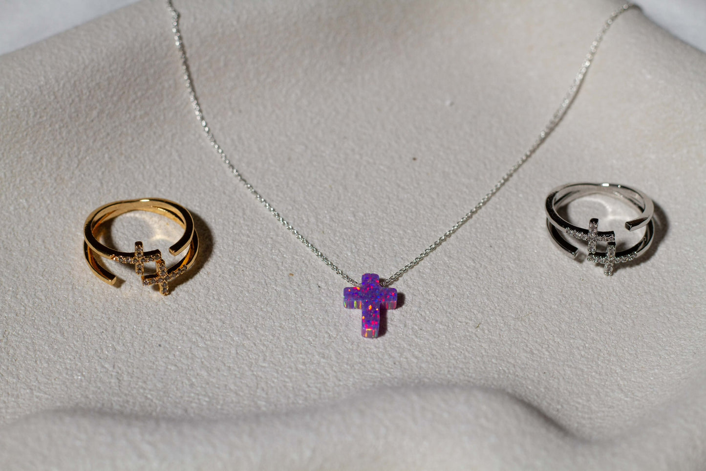 Opal Cross Necklaces