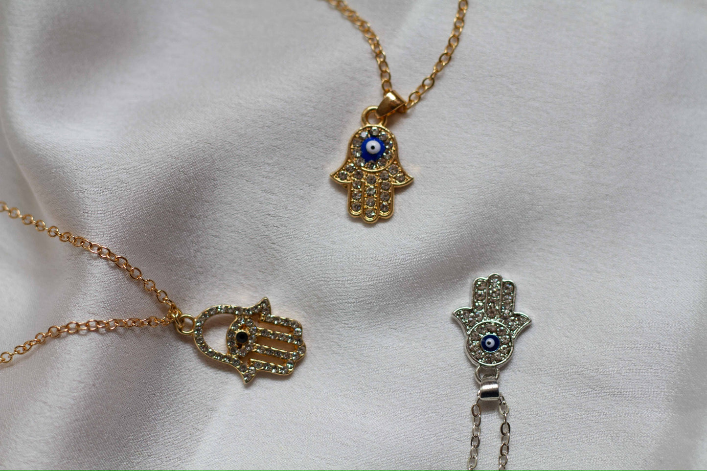 Stainless Steel - Hamsa Hand Necklace