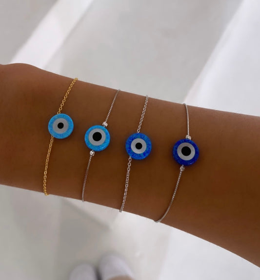 Opal Evil Eye Chain Bracelets
