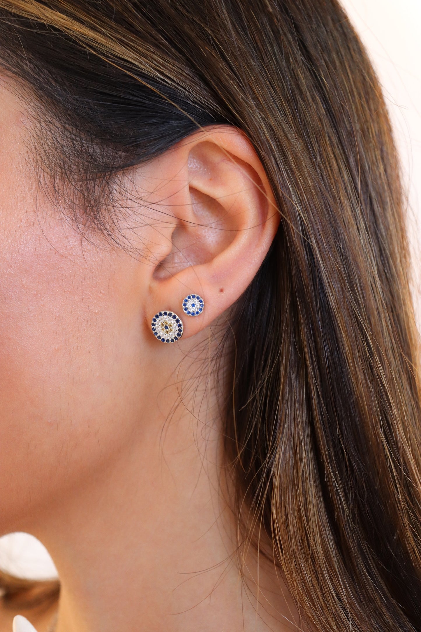 925 Sterling Silver - Large Evil Eye Earrings
