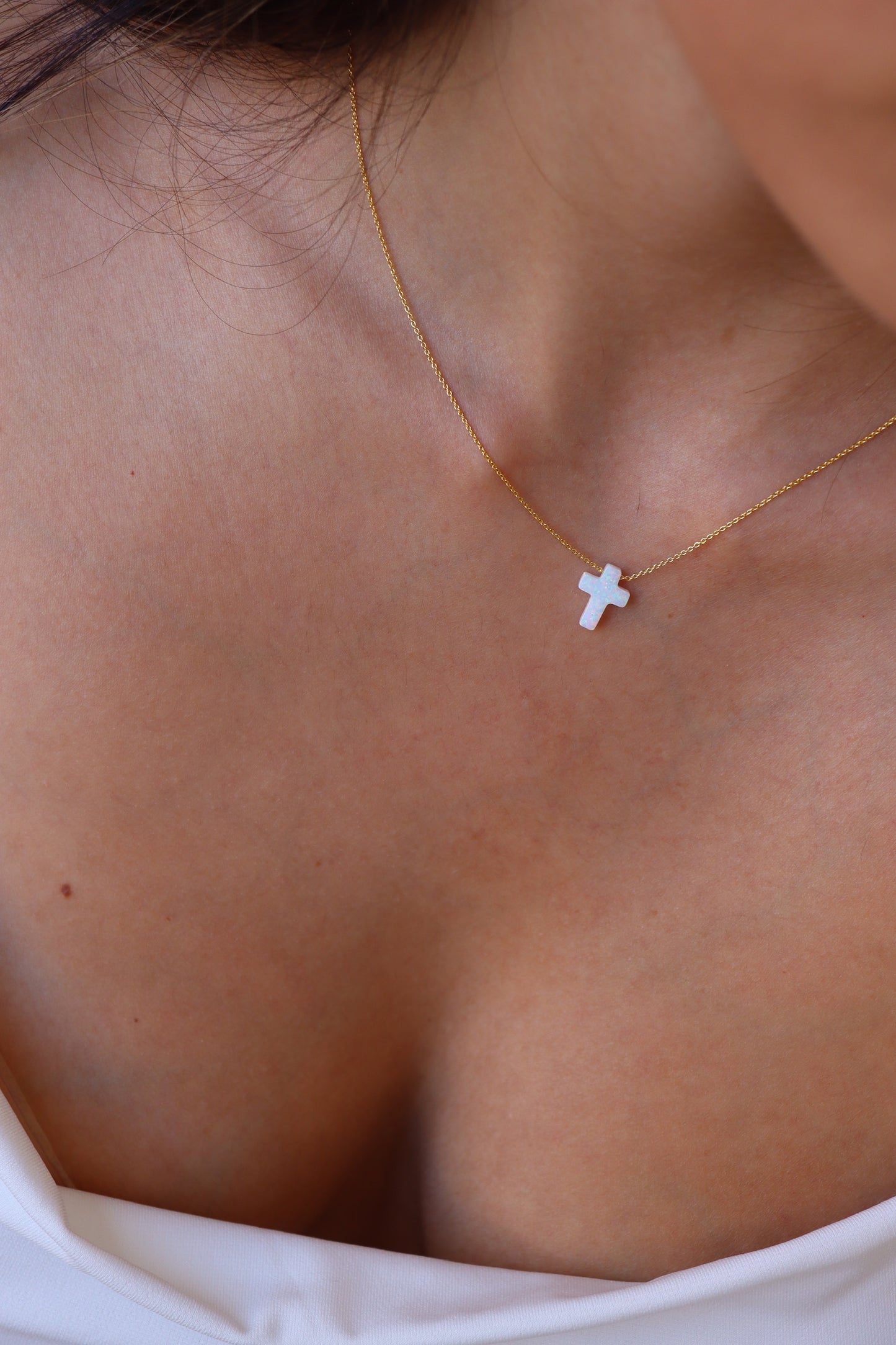 Opal Cross Beaded SET