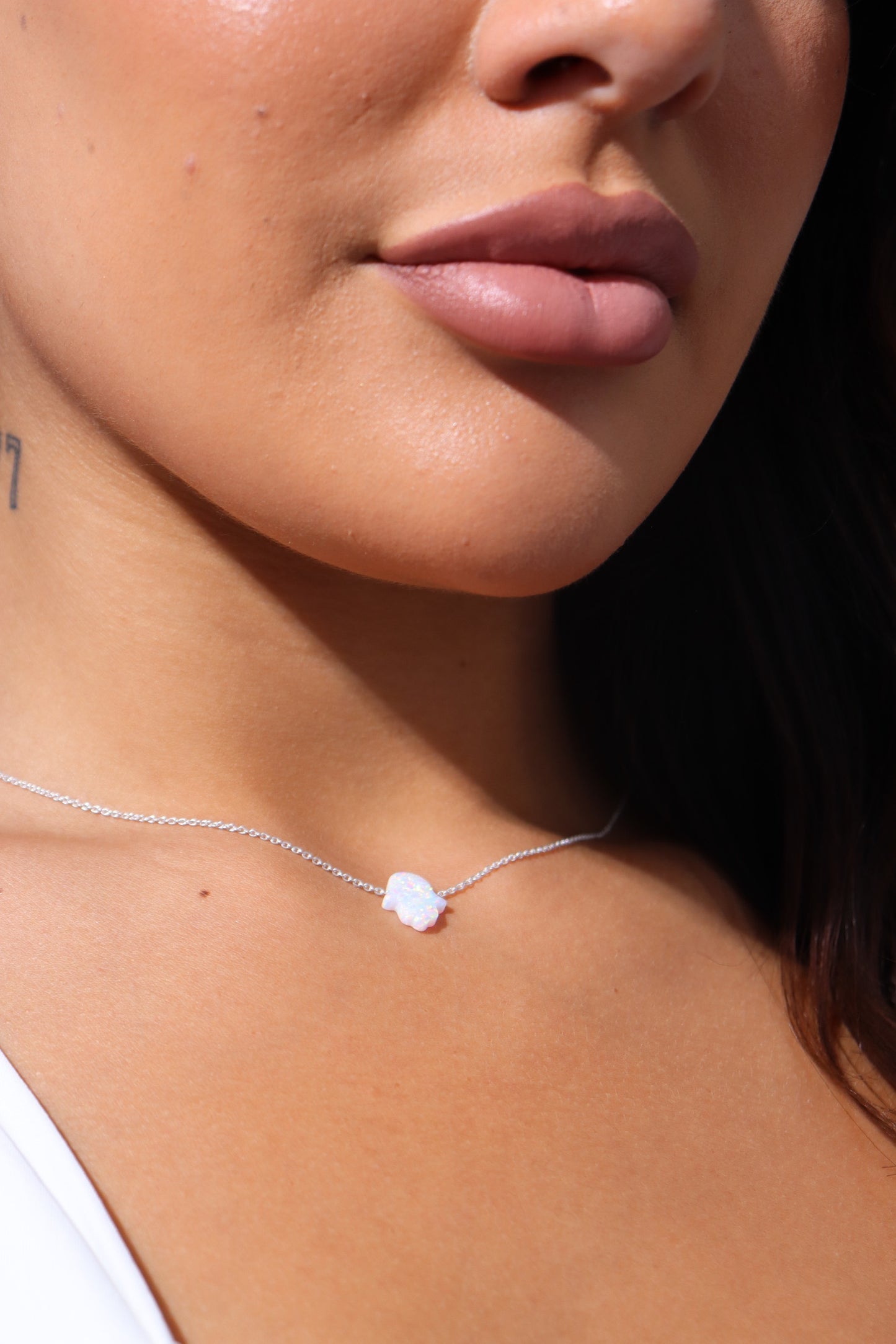 Opal Hamsa Hand Necklaces