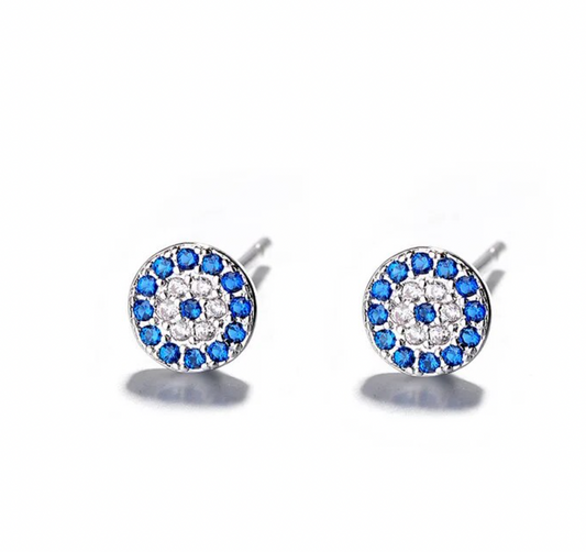 Cubic Zirconia - Mini Evil Eye Earrings
