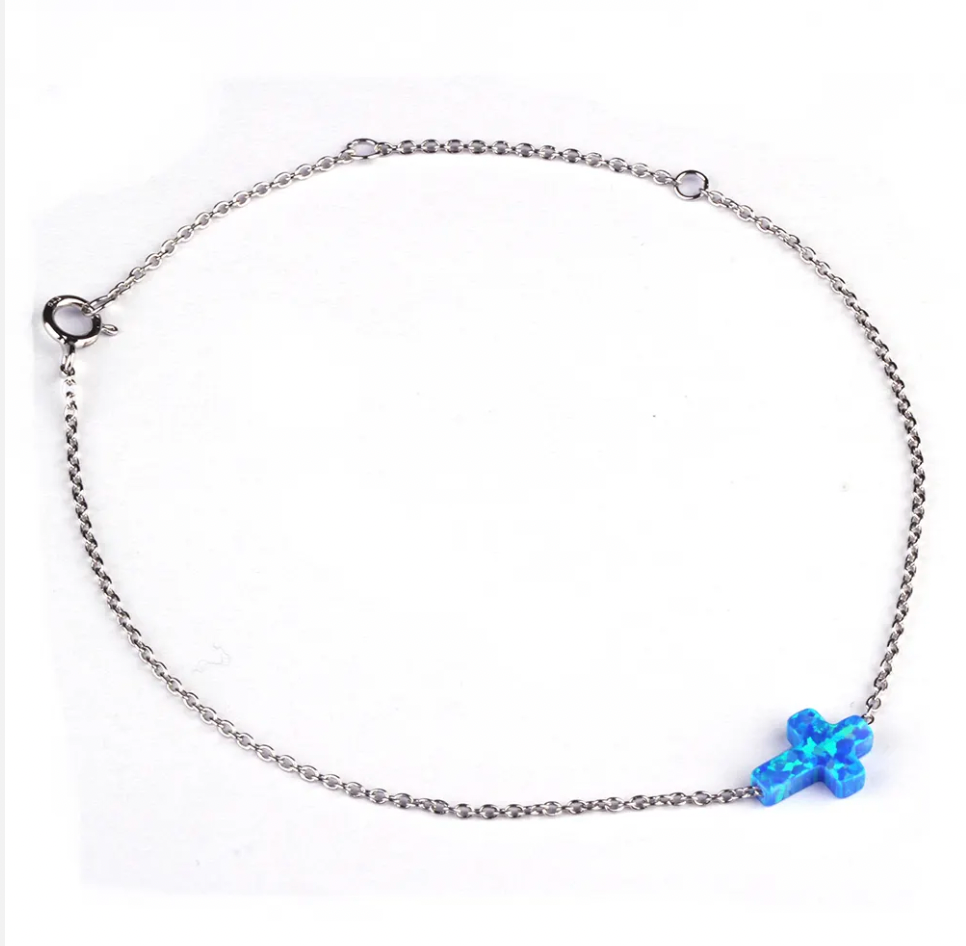 Opal Cross Chain Bracelets