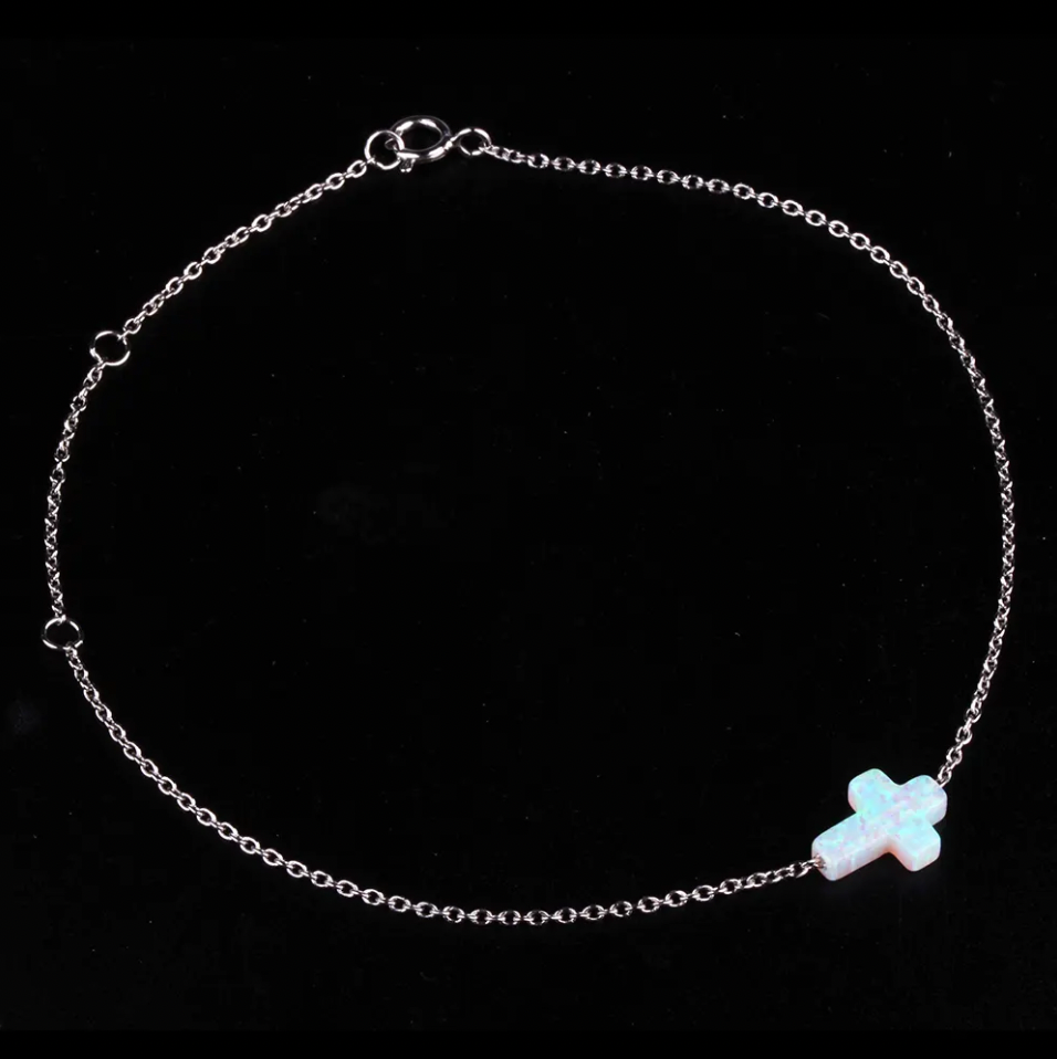 Opal Cross Chain Bracelets