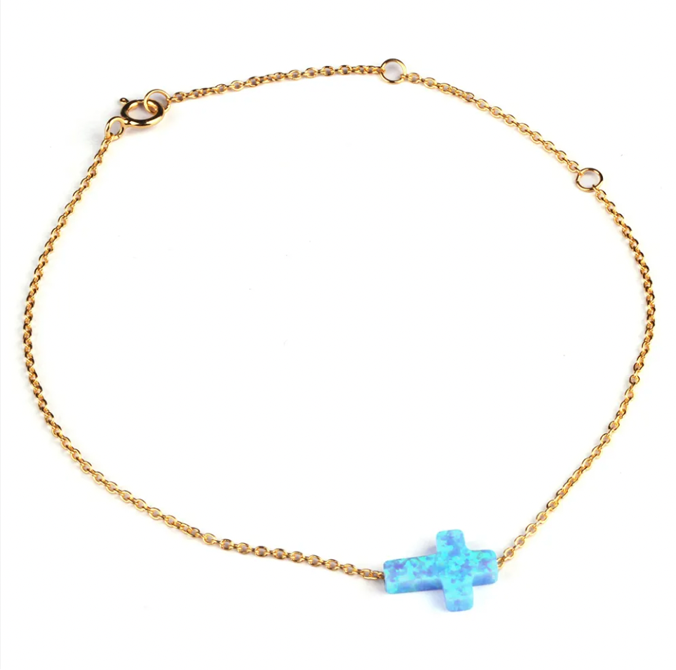 Opal Cross Chain Bracelets
