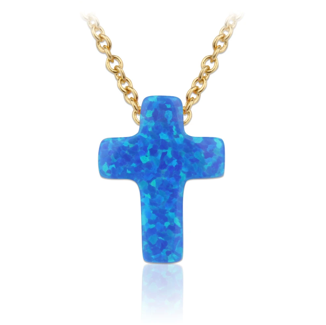 Opal Cross Necklaces