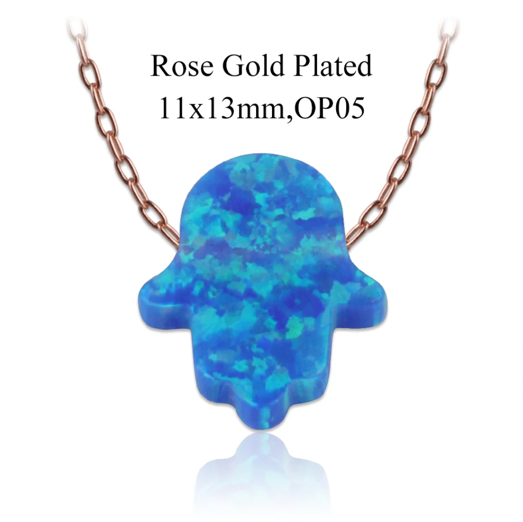 Opal Hamsa Hand Necklaces