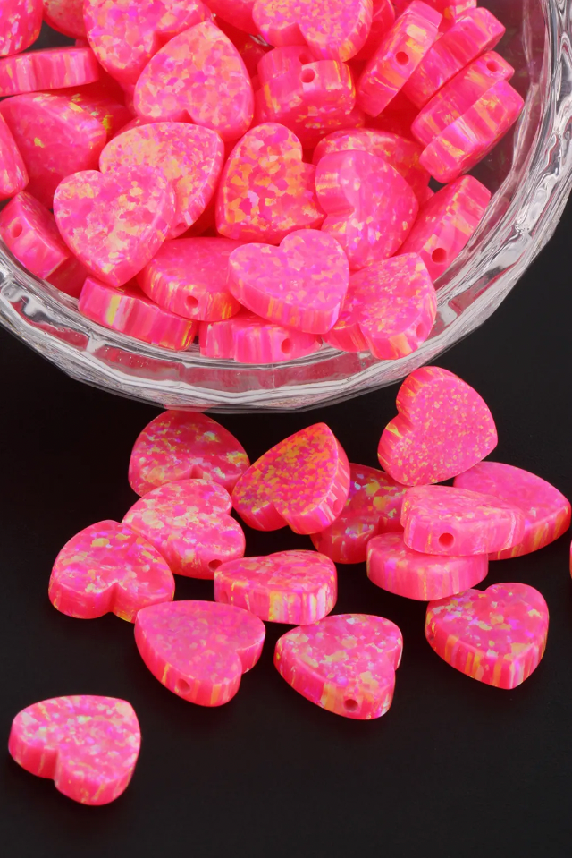 Opal Heart Necklaces