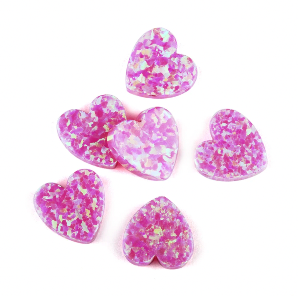 Opal Heart Necklaces