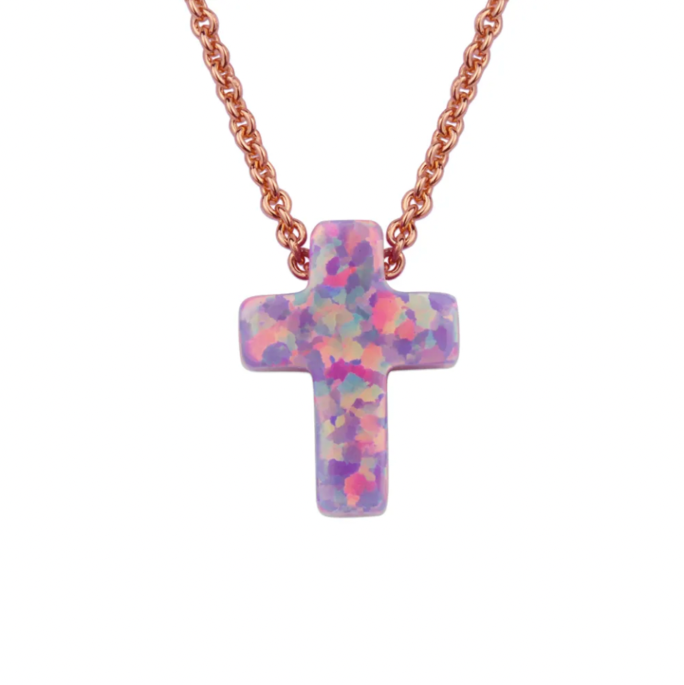 Opal Cross Necklaces